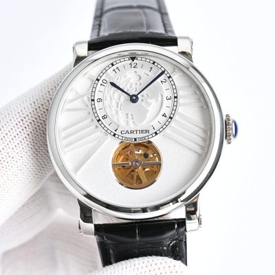 Cartier Mingzhu Automatic Movement 45*13mm Men 316L Steel White/Black Face Watch